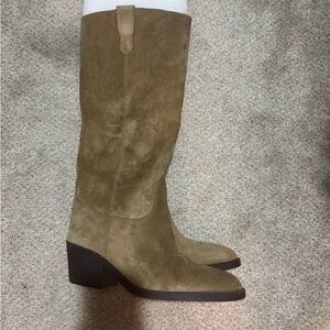 H&M Suede Cowboy Boots